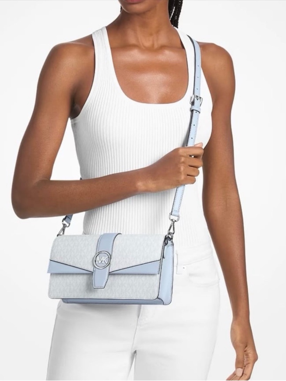 MICHAEL KORS Greenwich
Medium Signature Logo Ombré Shoulder
Bag Crossbody - Picture 6 of 12